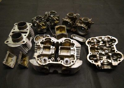 motorbike engine parts ultrasonic cleaning